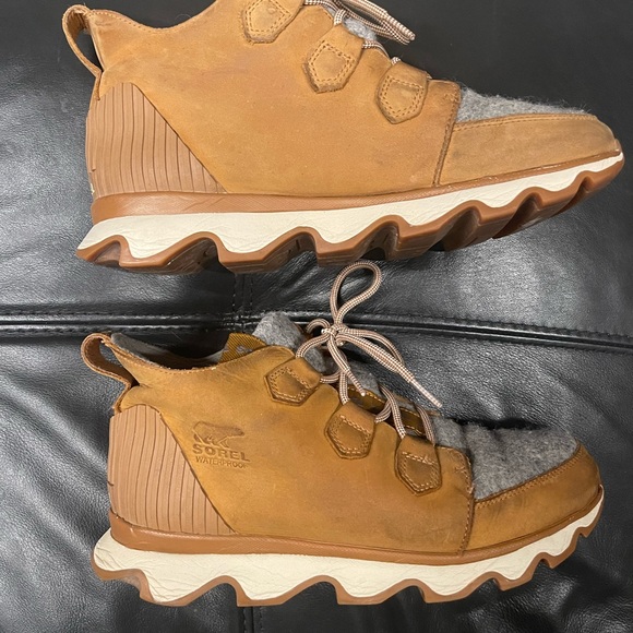 $169 SOREL Kinetic Caribou Snow winter tan gray Boot Sz 10 - Picture 6 of 15